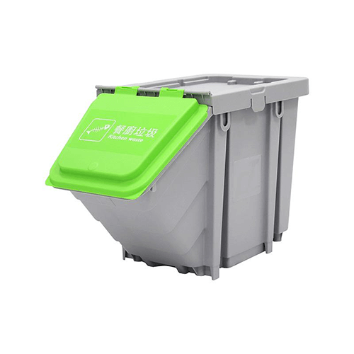 25L多色垃圾分类收纳箱 绿色盖（餐厨垃圾）不带轮 CB K25GYG